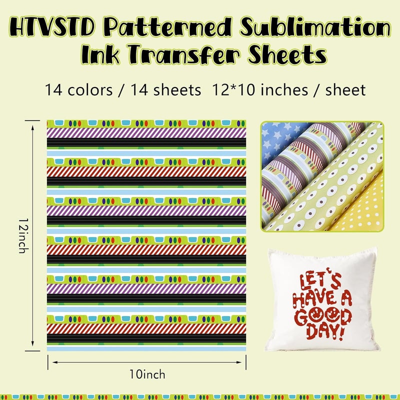 HTVSTD Sublimation Ink Transfer Sheets 14 Sheets 12'' x 10''Cow Printed Sublimation Paper Rocket/Planet/Star Pattern Transfer Sheets for Mugs Tumblers DIY Transfer Paper - Image 3